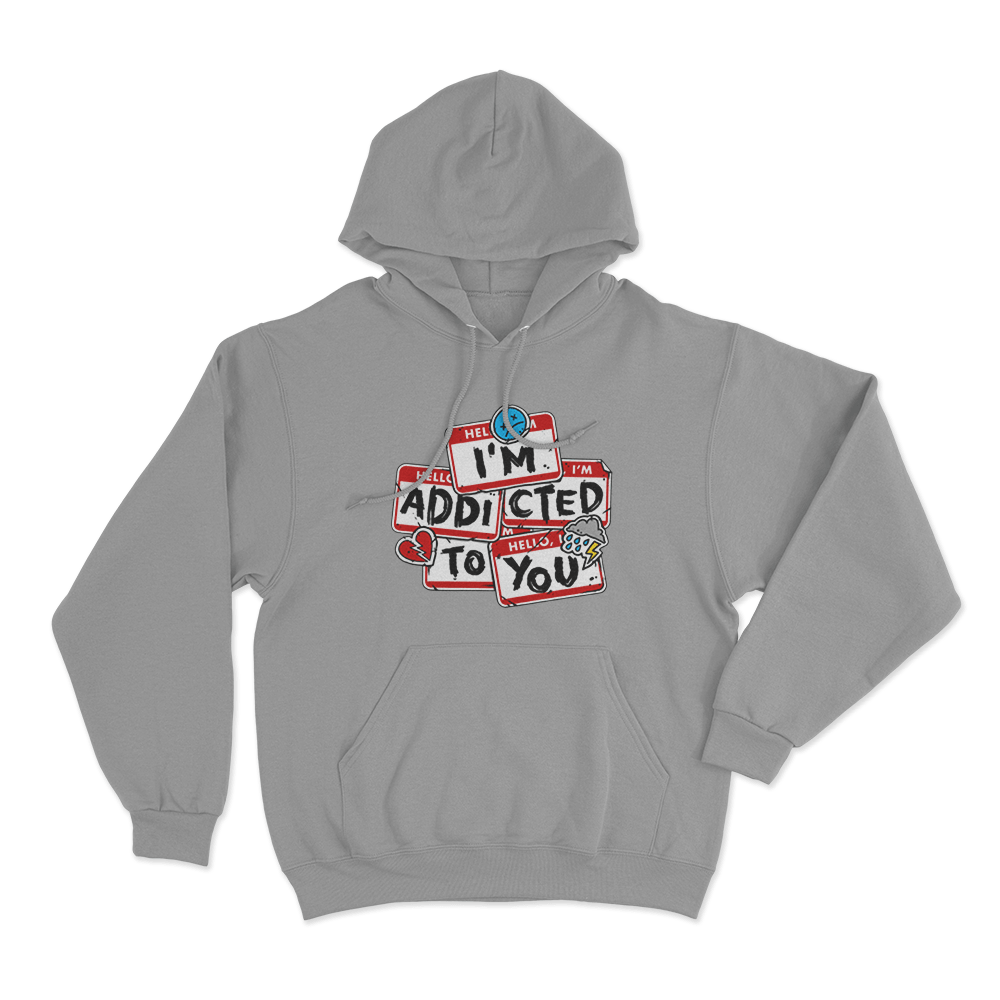 Addicted Unisex Hoodie Grey Addicted Unisex Hoodie Grey