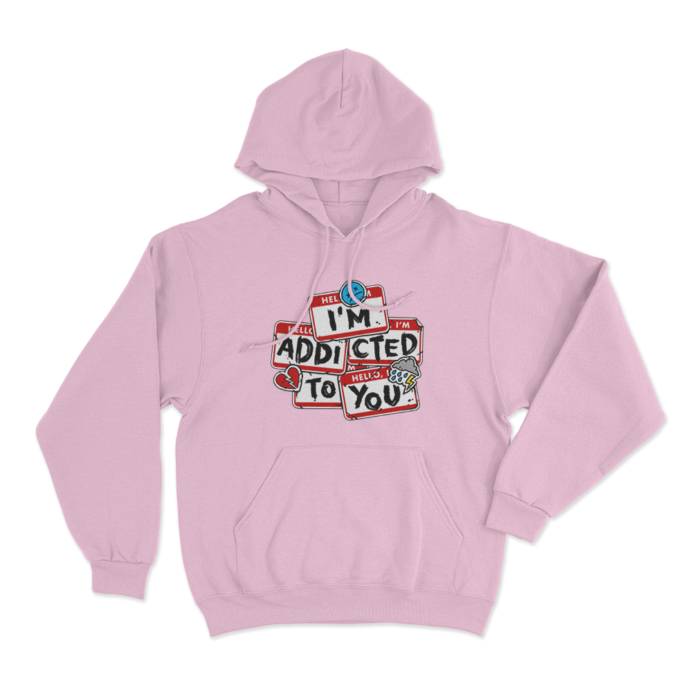 Addicted Unisex Hoodie Pink Addicted Unisex Hoodie Pink