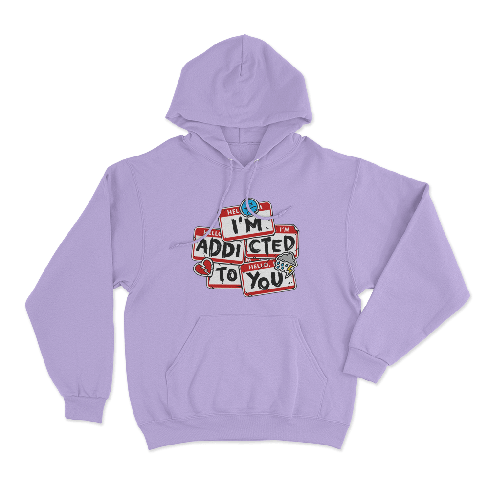 Addicted Unisex Hoodie Purple Addicted Unisex Hoodie Purple