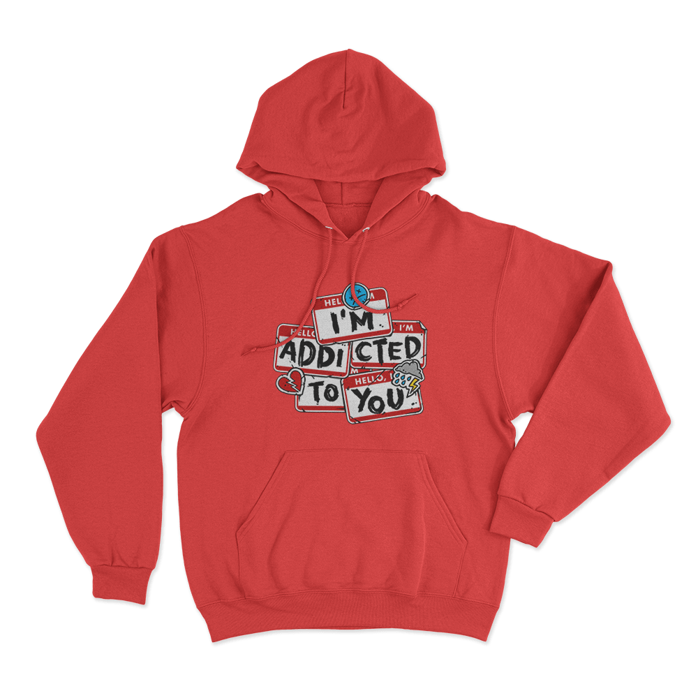 Addicted Unisex Hoodie Red Addicted Unisex Hoodie Red