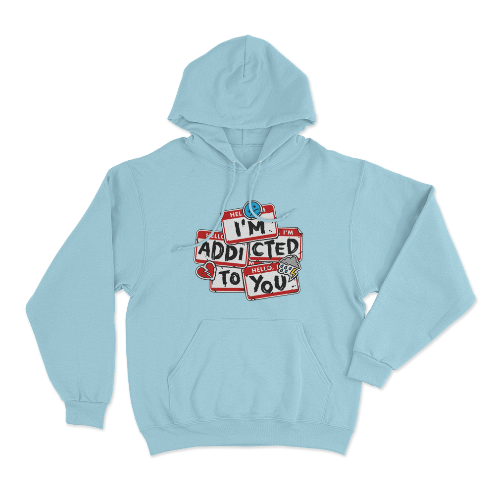 Addicted Unisex Hoodie Sky Blue Addicted Unisex Hoodie Sky Blue