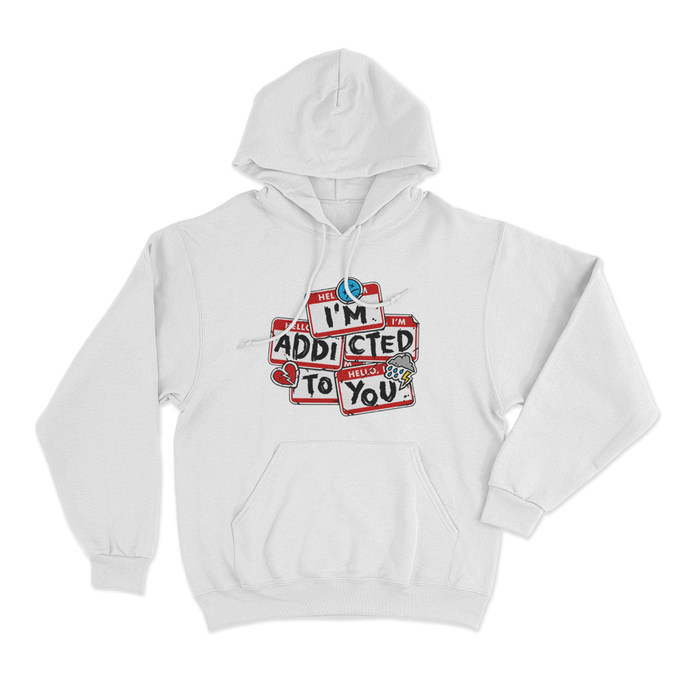 Addicted Unisex Hoodie White Addicted Unisex Hoodie White