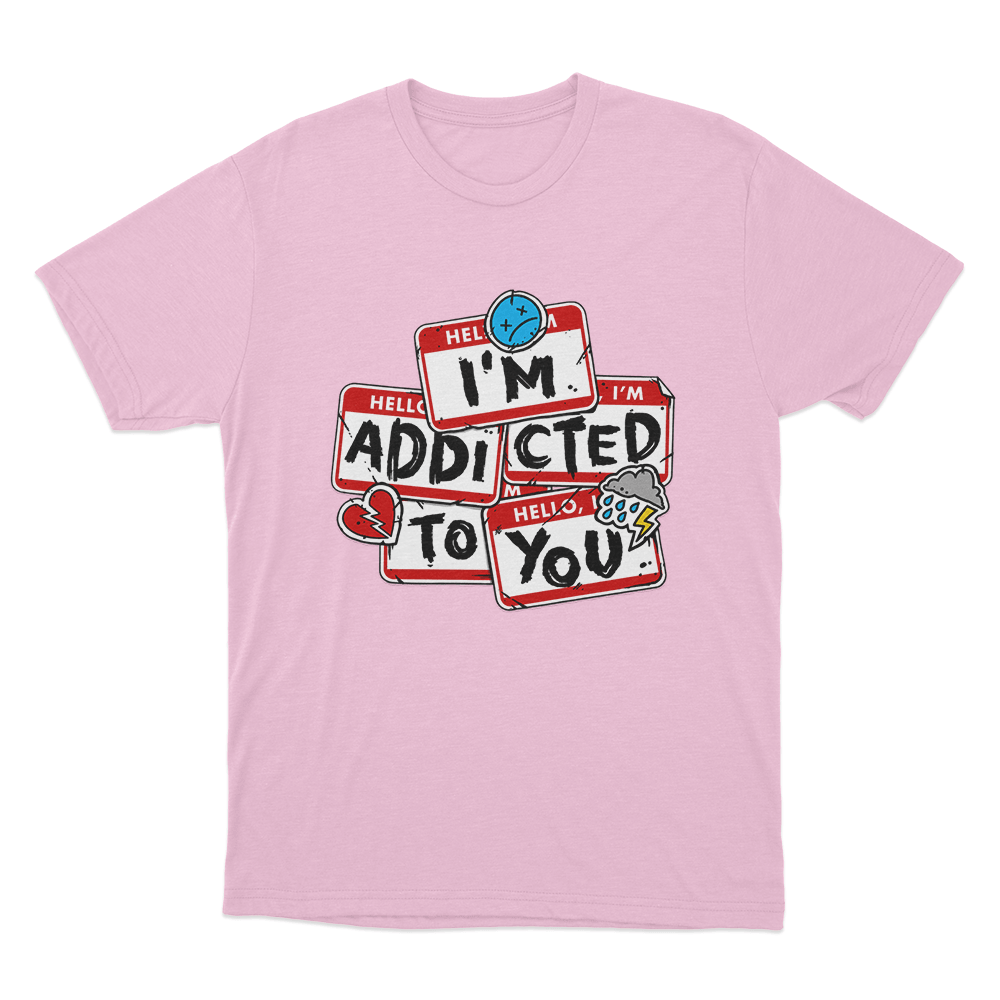 Addicted Unisex T Shirt Pink Addicted Unisex T Shirt Pink