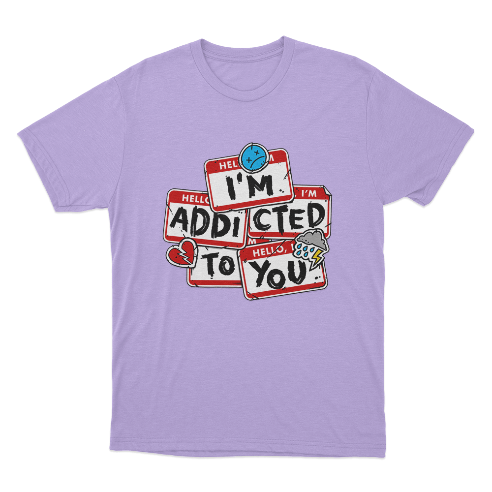 Addicted Unisex T Shirt Purple Addicted Unisex T Shirt Purple