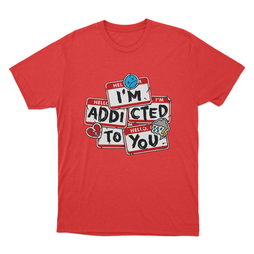 Addicted Unisex T Shirt Red Addicted Unisex T Shirt Red