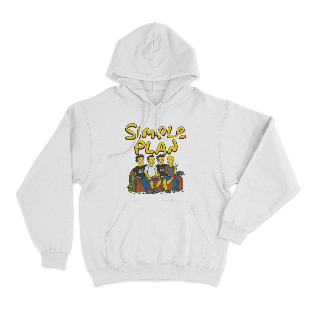 Band On The Couch Unisex Hoodie White Band On The Couch Unisex Hoodie White
