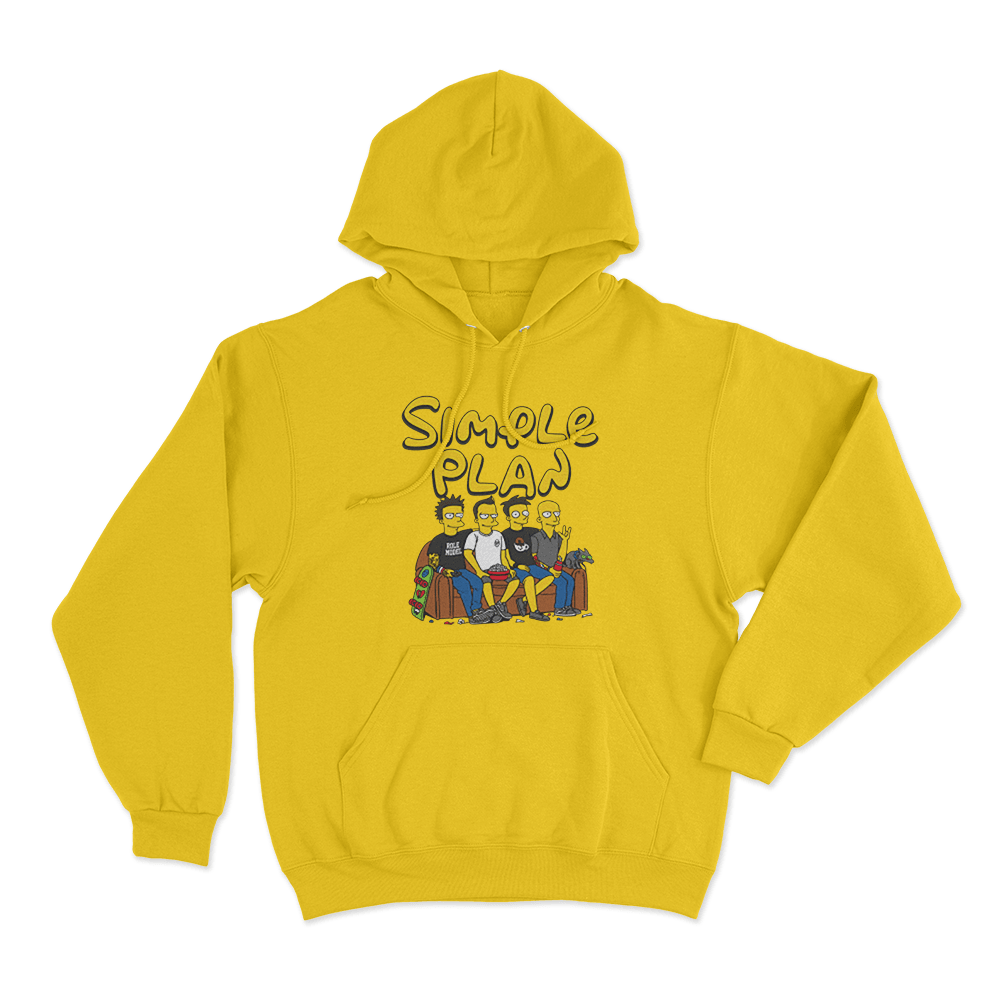 Band On The Couch Unisex Hoodie Yellow Band On The Couch Unisex Hoodie Yellow