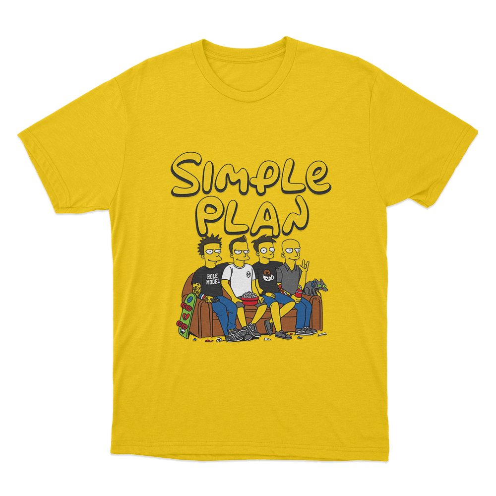 Band On The Couch Unisex T Shirt Yellow Band On The Couch Unisex T Shirt Yellow