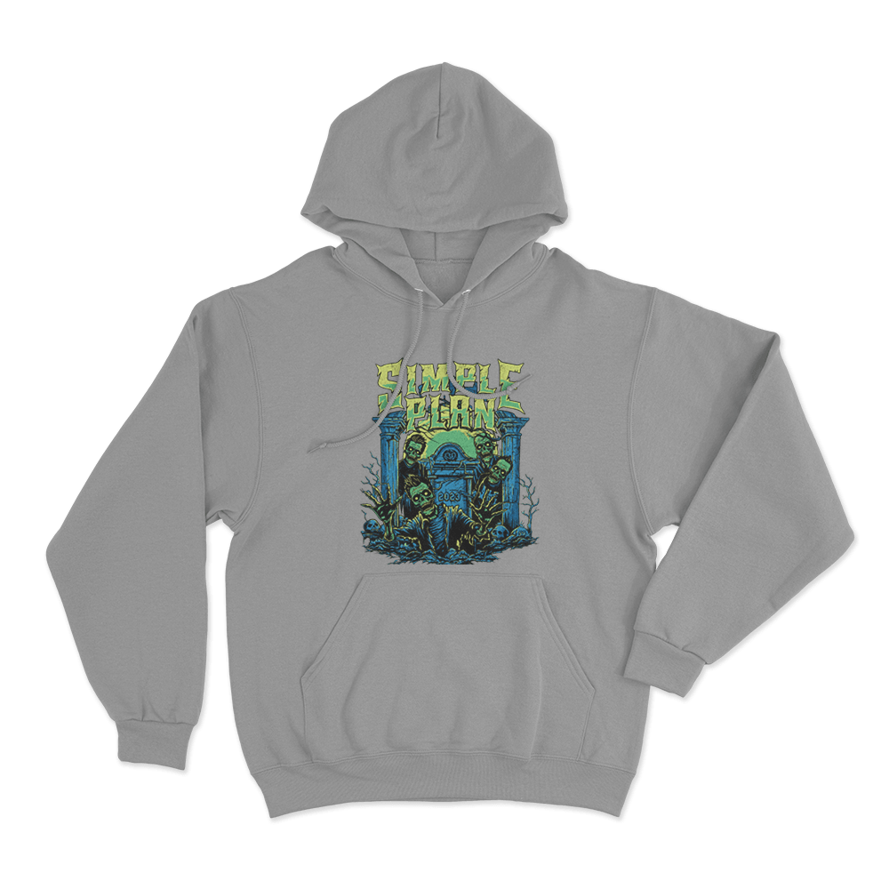 Halloween Tombstone Unisex Hoodie Grey Halloween Tombstone Unisex Hoodie Grey