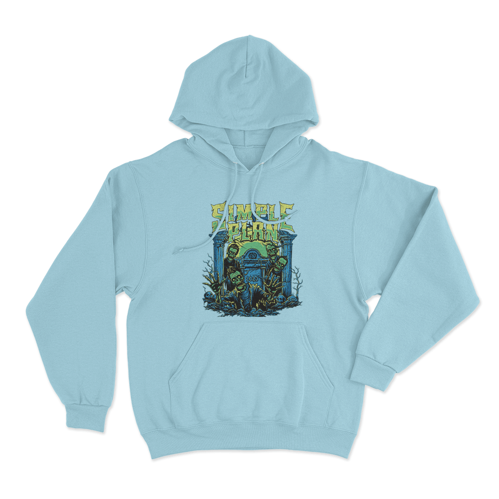 Halloween Tombstone Unisex Hoodie Sky Blue Halloween Tombstone Unisex Hoodie Sky Blue