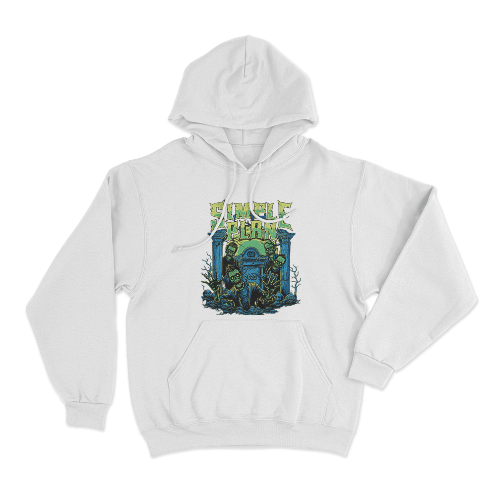 Halloween Tombstone Unisex Hoodie White Halloween Tombstone Unisex Hoodie White