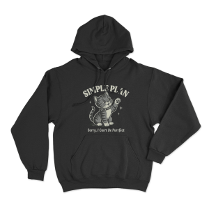 Im Sorry I Cant Be Perfect Cat Unisex Hoodie Black