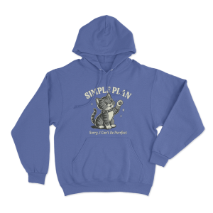 Im Sorry I Cant Be Perfect Cat Unisex Hoodie Blue