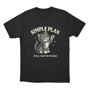 Im Sorry I Cant Be Perfect Cat Unisex T Shirt Black