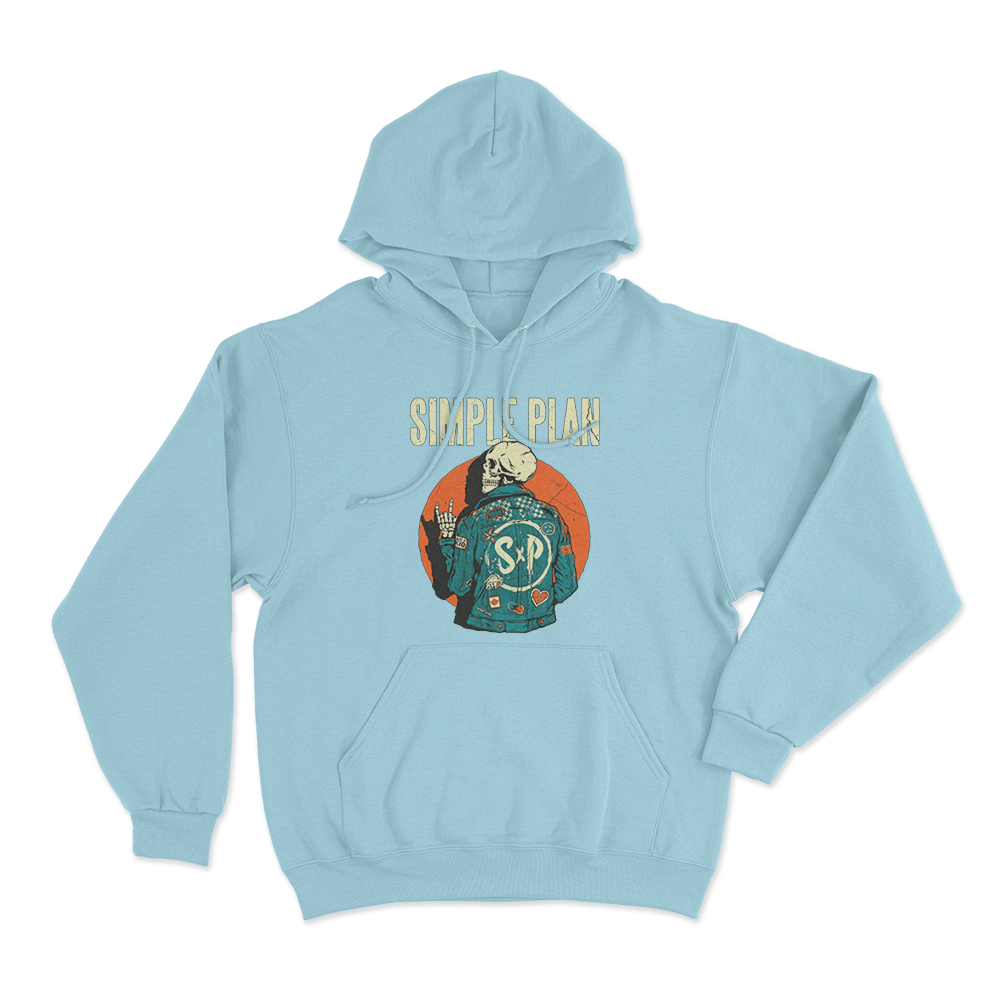 Skeleton Jacket Unisex Hoodie Sky Blue Skeleton Jacket Unisex Hoodie Sky Blue