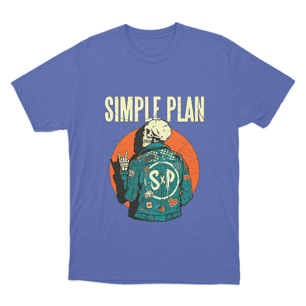 Skeleton Jacket Unisex T Shirt Blue Skeleton Jacket Unisex T Shirt Blue