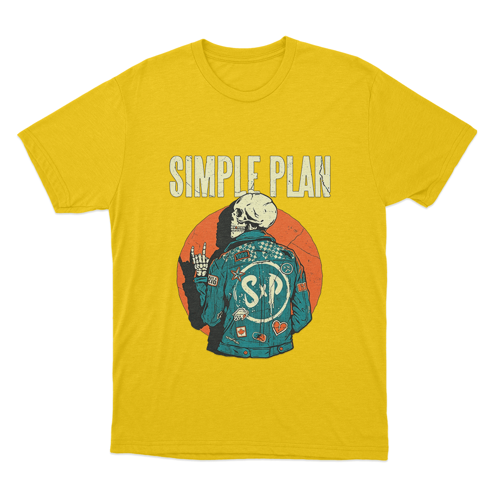 Skeleton Jacket Unisex T Shirt Yellow Skeleton Jacket Unisex T Shirt Yellow