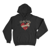 Valentines Day Broken Heart Unisex Hoodie Black