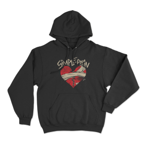 Valentines Day Broken Heart Unisex Hoodie Black