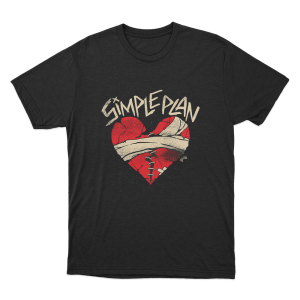 Valentines Day Broken Heart Unisex T Shirt Black