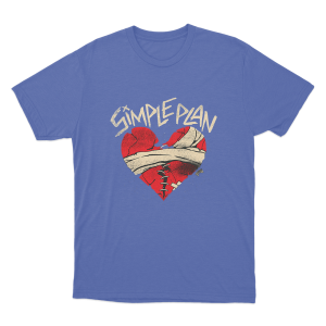 Valentines Day Broken Heart Unisex T Shirt Blue